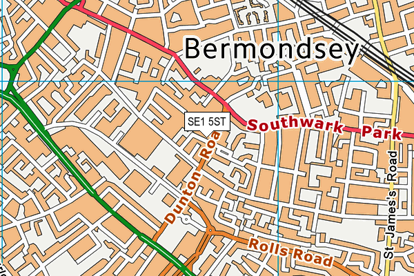 SE1 5ST map - OS VectorMap District (Ordnance Survey)