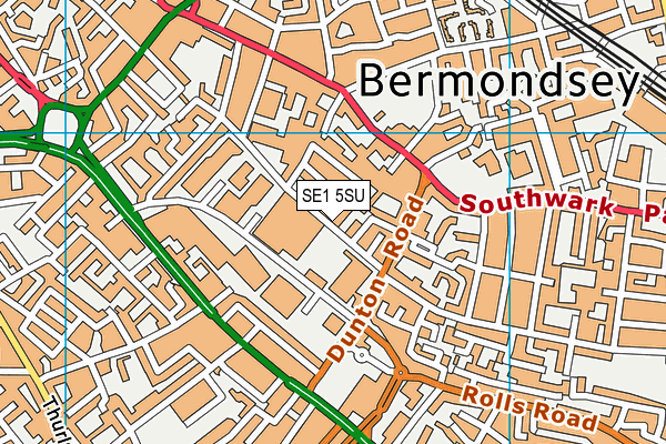 SE1 5SU map - OS VectorMap District (Ordnance Survey)
