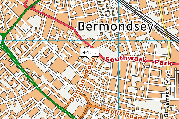 SE1 5TJ map - OS VectorMap District (Ordnance Survey)