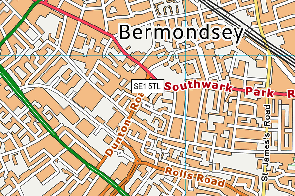 SE1 5TL map - OS VectorMap District (Ordnance Survey)