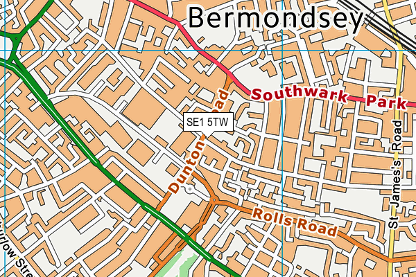 SE1 5TW map - OS VectorMap District (Ordnance Survey)