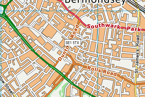 SE1 5TX map - OS VectorMap District (Ordnance Survey)