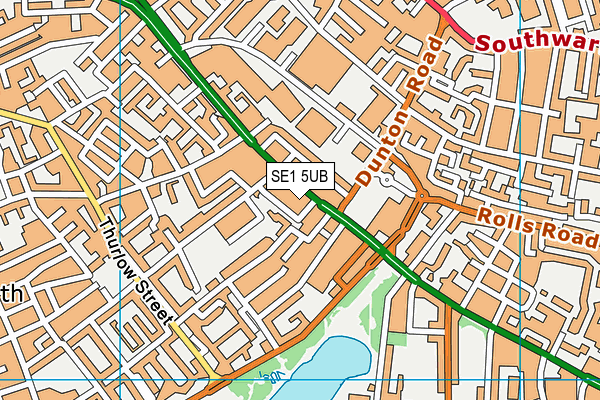 SE1 5UB map - OS VectorMap District (Ordnance Survey)