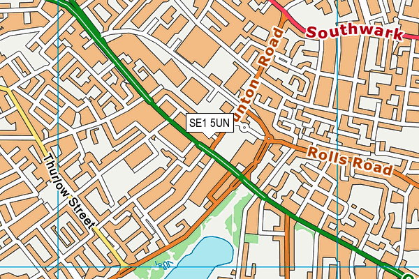 SE1 5UN map - OS VectorMap District (Ordnance Survey)