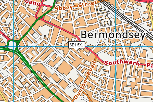 SE1 5XJ map - OS VectorMap District (Ordnance Survey)