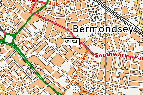SE1 5XL map - OS VectorMap District (Ordnance Survey)