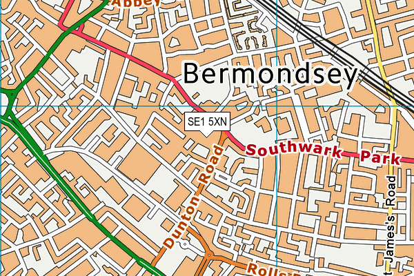 SE1 5XN map - OS VectorMap District (Ordnance Survey)