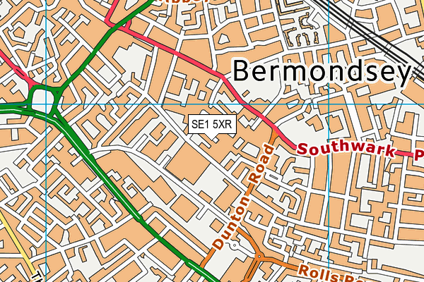 SE1 5XR map - OS VectorMap District (Ordnance Survey)