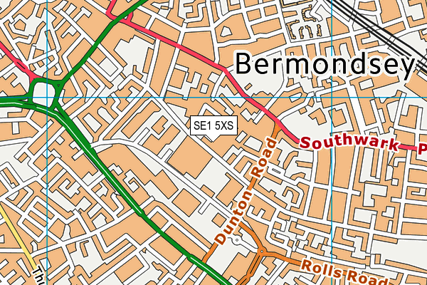 SE1 5XS map - OS VectorMap District (Ordnance Survey)