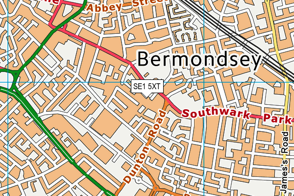 SE1 5XT map - OS VectorMap District (Ordnance Survey)