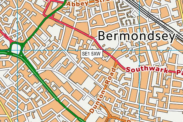 SE1 5XW map - OS VectorMap District (Ordnance Survey)