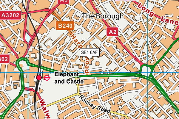 SE1 6AF map - OS VectorMap District (Ordnance Survey)