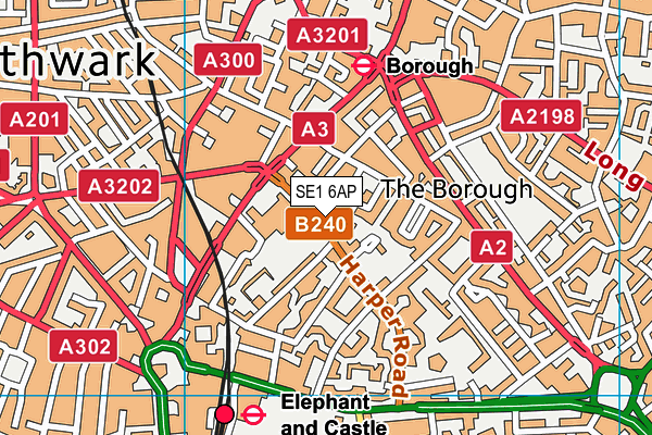 SE1 6AP map - OS VectorMap District (Ordnance Survey)