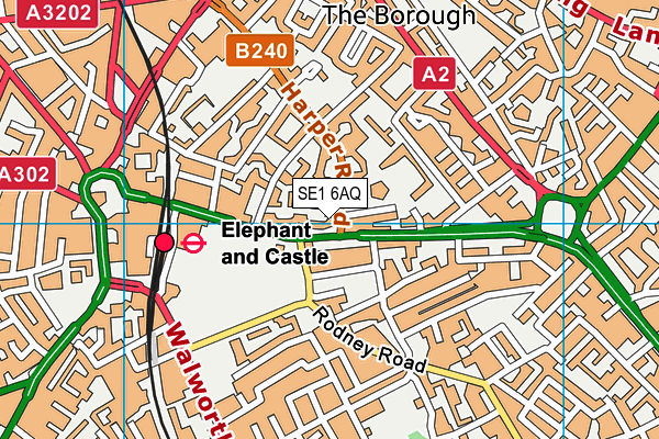 SE1 6AQ map - OS VectorMap District (Ordnance Survey)