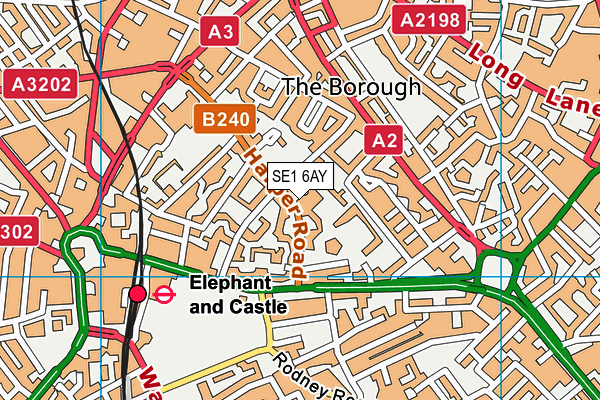 SE1 6AY map - OS VectorMap District (Ordnance Survey)