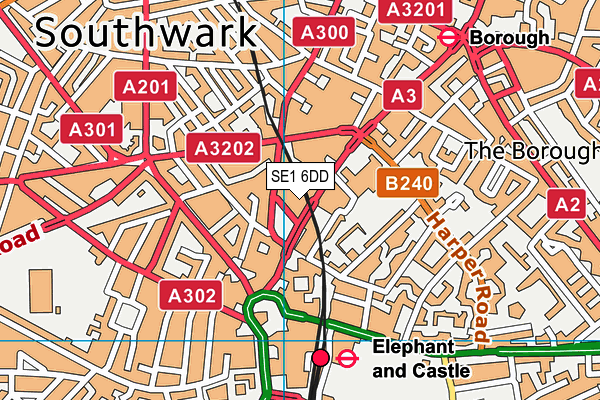 SE1 6DD map - OS VectorMap District (Ordnance Survey)