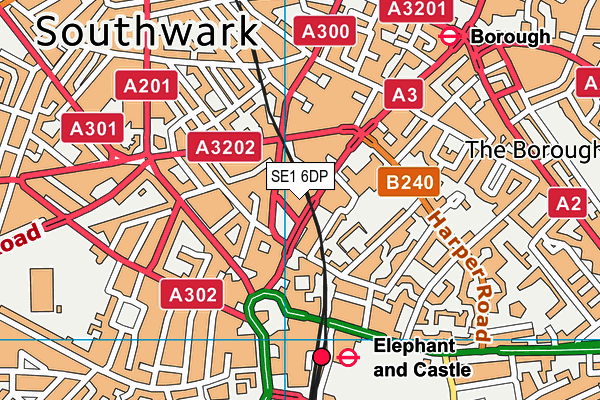 SE1 6DP map - OS VectorMap District (Ordnance Survey)