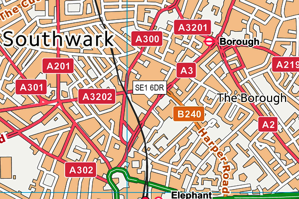 SE1 6DR map - OS VectorMap District (Ordnance Survey)