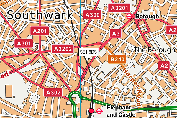 SE1 6DS map - OS VectorMap District (Ordnance Survey)