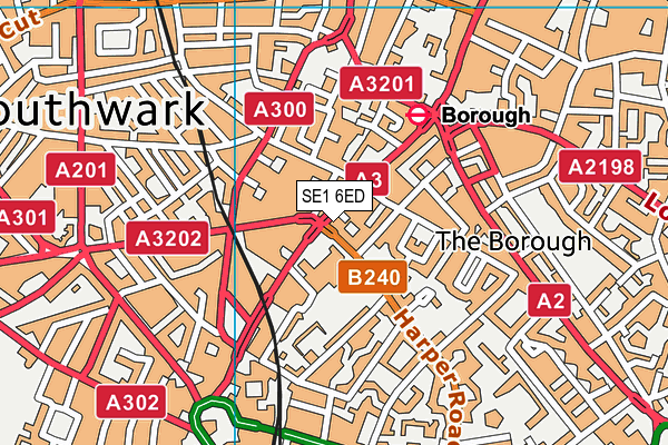 SE1 6ED map - OS VectorMap District (Ordnance Survey)