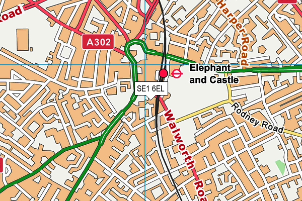 SE1 6EL map - OS VectorMap District (Ordnance Survey)