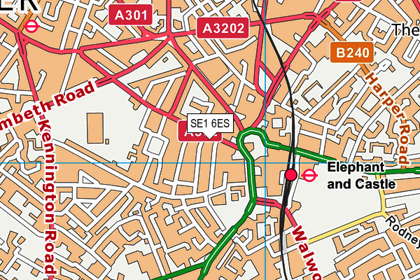 SE1 6ES map - OS VectorMap District (Ordnance Survey)