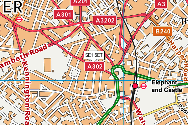 SE1 6ET map - OS VectorMap District (Ordnance Survey)