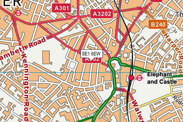 SE1 6EW map - OS VectorMap District (Ordnance Survey)