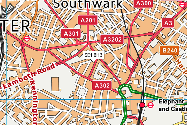 SE1 6HB map - OS VectorMap District (Ordnance Survey)