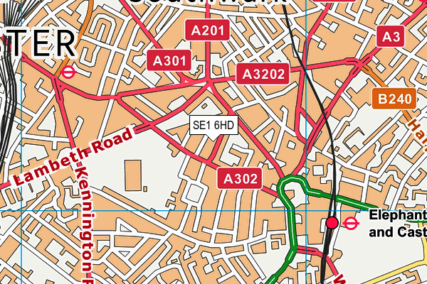 SE1 6HD map - OS VectorMap District (Ordnance Survey)