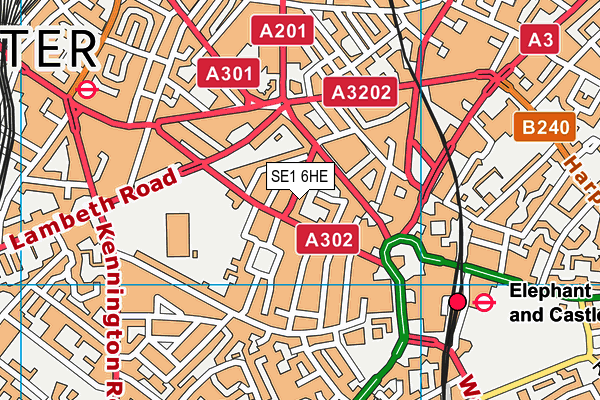 SE1 6HE map - OS VectorMap District (Ordnance Survey)