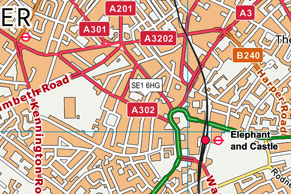 SE1 6HG map - OS VectorMap District (Ordnance Survey)
