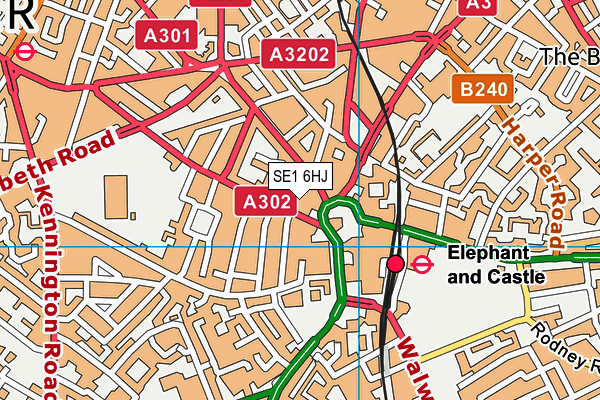 SE1 6HJ map - OS VectorMap District (Ordnance Survey)