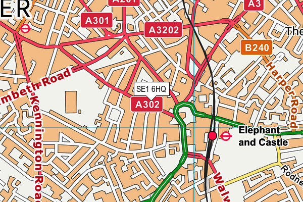 SE1 6HQ map - OS VectorMap District (Ordnance Survey)