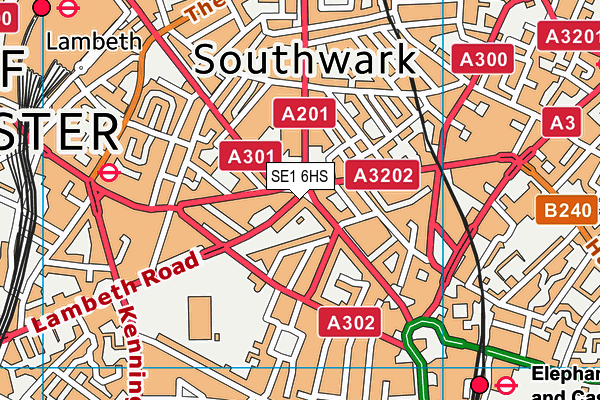 SE1 6HS map - OS VectorMap District (Ordnance Survey)