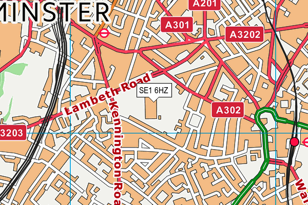 SE1 6HZ map - OS VectorMap District (Ordnance Survey)