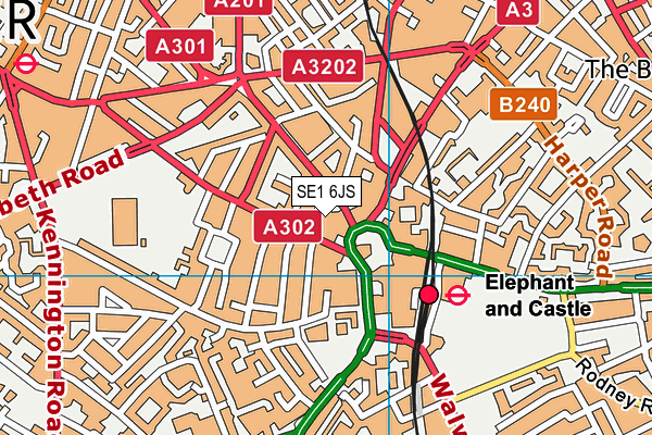 SE1 6JS map - OS VectorMap District (Ordnance Survey)