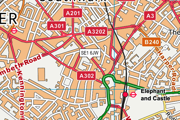SE1 6JW map - OS VectorMap District (Ordnance Survey)