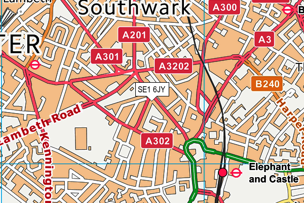 SE1 6JY map - OS VectorMap District (Ordnance Survey)