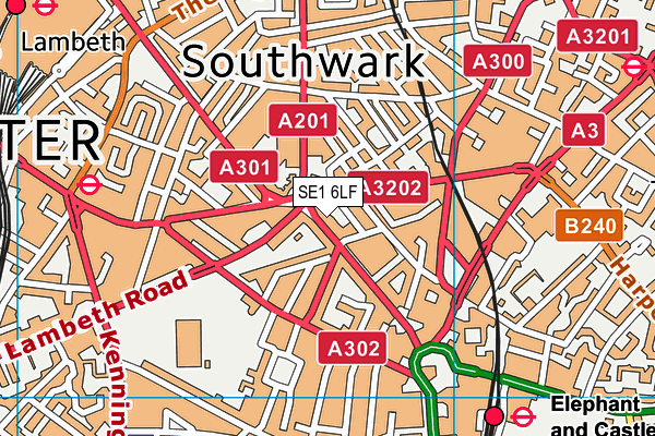 SE1 6LF map - OS VectorMap District (Ordnance Survey)