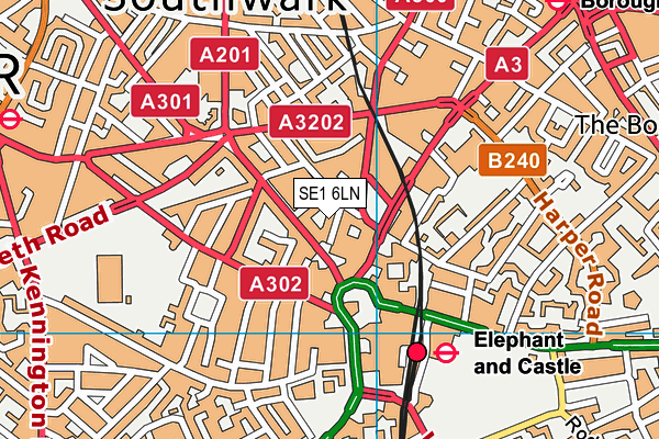 London South Bank University Sports Centre map (SE1 6LN) - OS VectorMap District (Ordnance Survey)