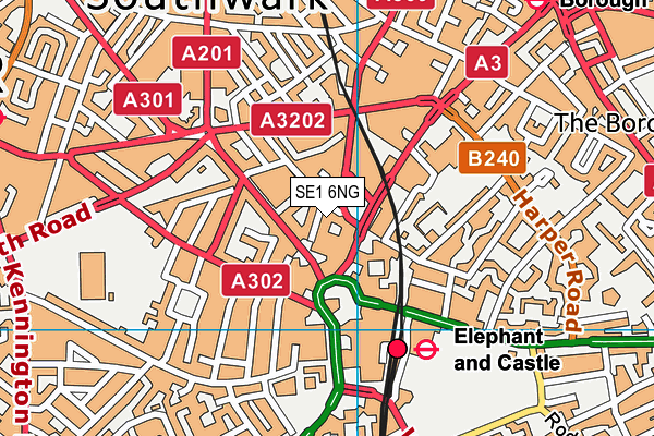 SE1 6NG map - OS VectorMap District (Ordnance Survey)