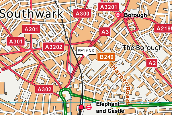 SE1 6NX map - OS VectorMap District (Ordnance Survey)