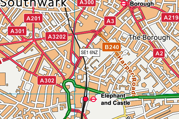SE1 6NZ map - OS VectorMap District (Ordnance Survey)