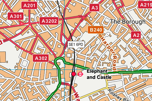 SE1 6PD map - OS VectorMap District (Ordnance Survey)