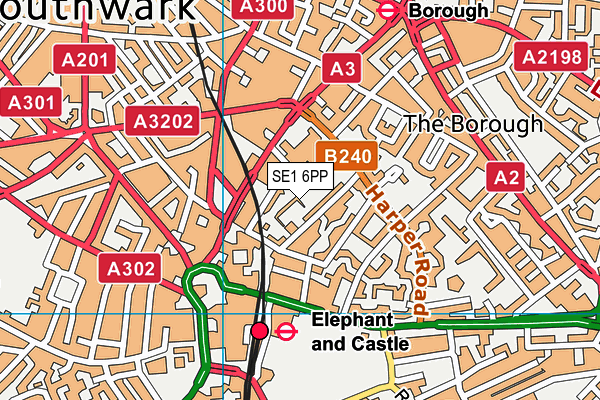 SE1 6PP map - OS VectorMap District (Ordnance Survey)