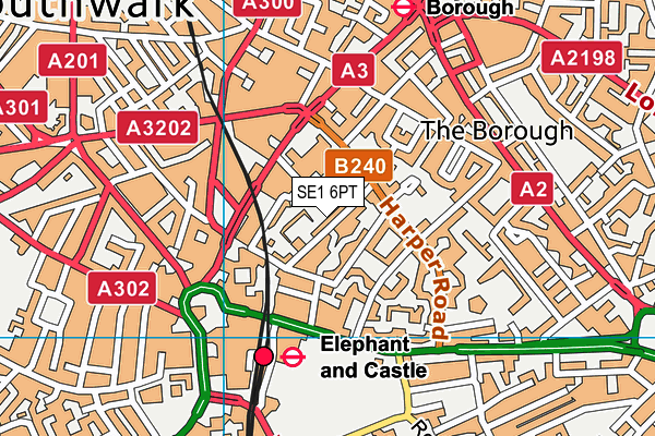 SE1 6PT map - OS VectorMap District (Ordnance Survey)