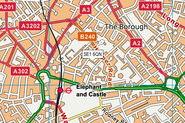 SE1 6QN map - OS VectorMap District (Ordnance Survey)