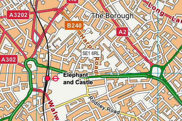 SE1 6RL map - OS VectorMap District (Ordnance Survey)