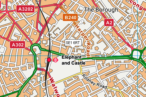 SE1 6RT map - OS VectorMap District (Ordnance Survey)